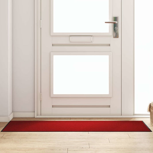 Fußmatte Rot und Schwarz 60 x 180 cm Polypropylen und Vinyl