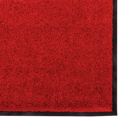 Fußmatte Rot und Schwarz 90 x 150 cm Polypropylen und Vinyl