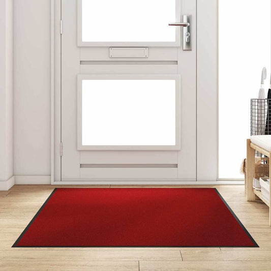 Fußmatte Rot und Schwarz 120 x 180 cm Polypropylen und Vinyl