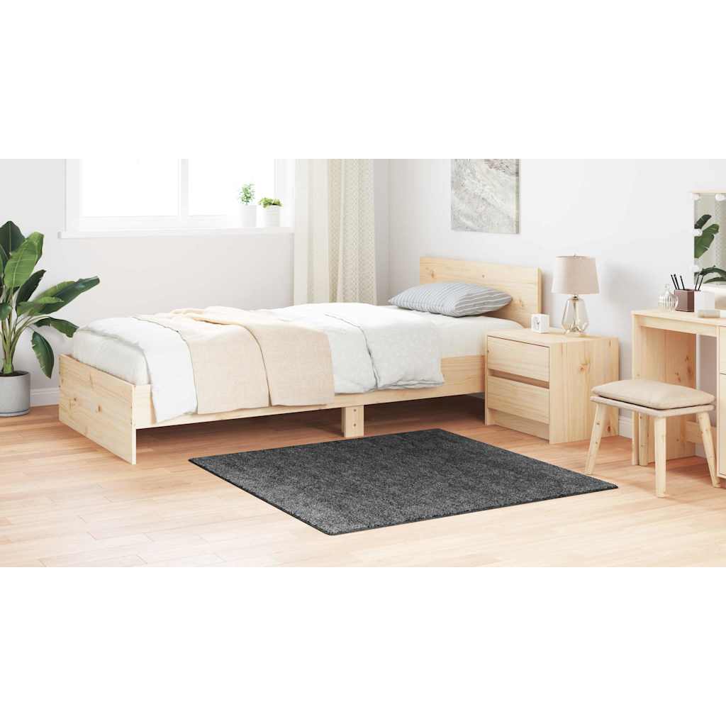 Teppich Dunkelgrau 120 x 120 cm Polypropylen
