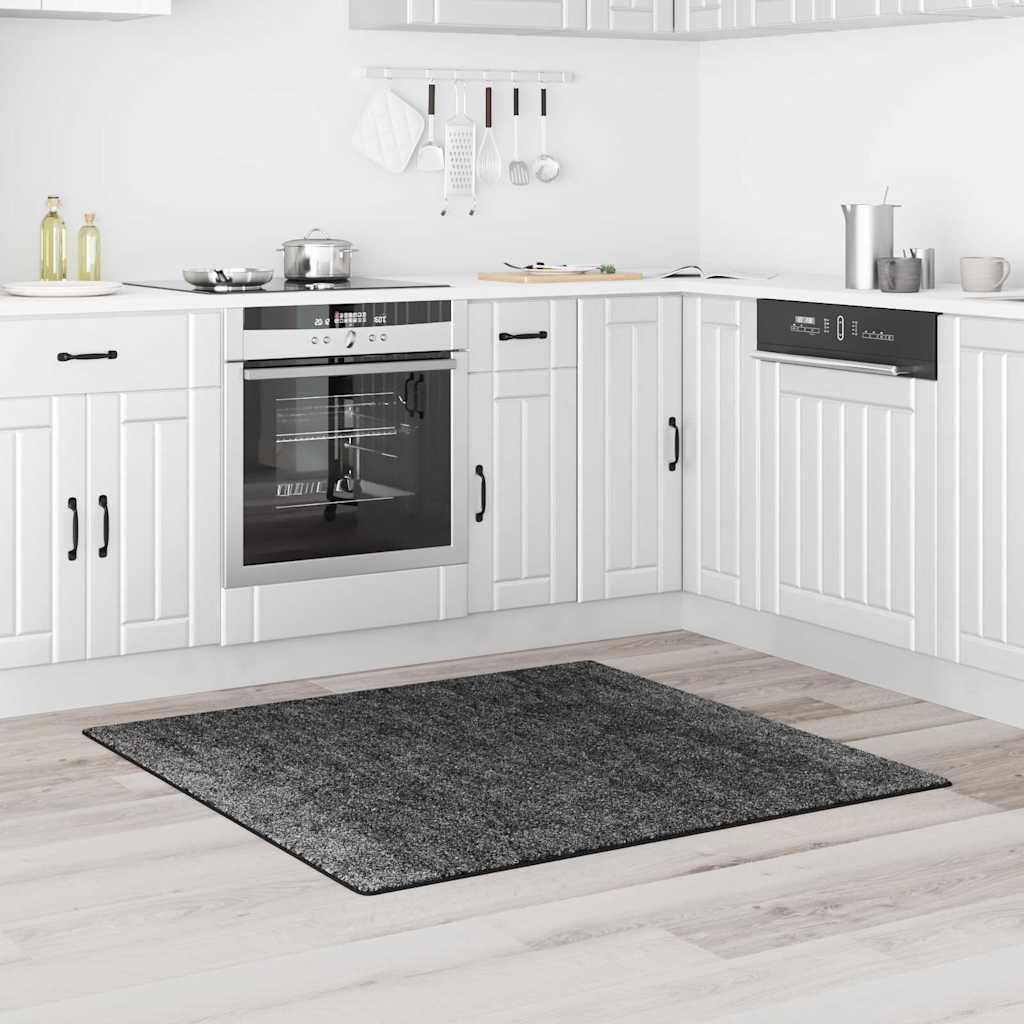 Teppich Dunkelgrau 120 x 120 cm Polypropylen