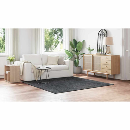 Teppich Dunkelgrau 200 x 200 cm Polypropylen
