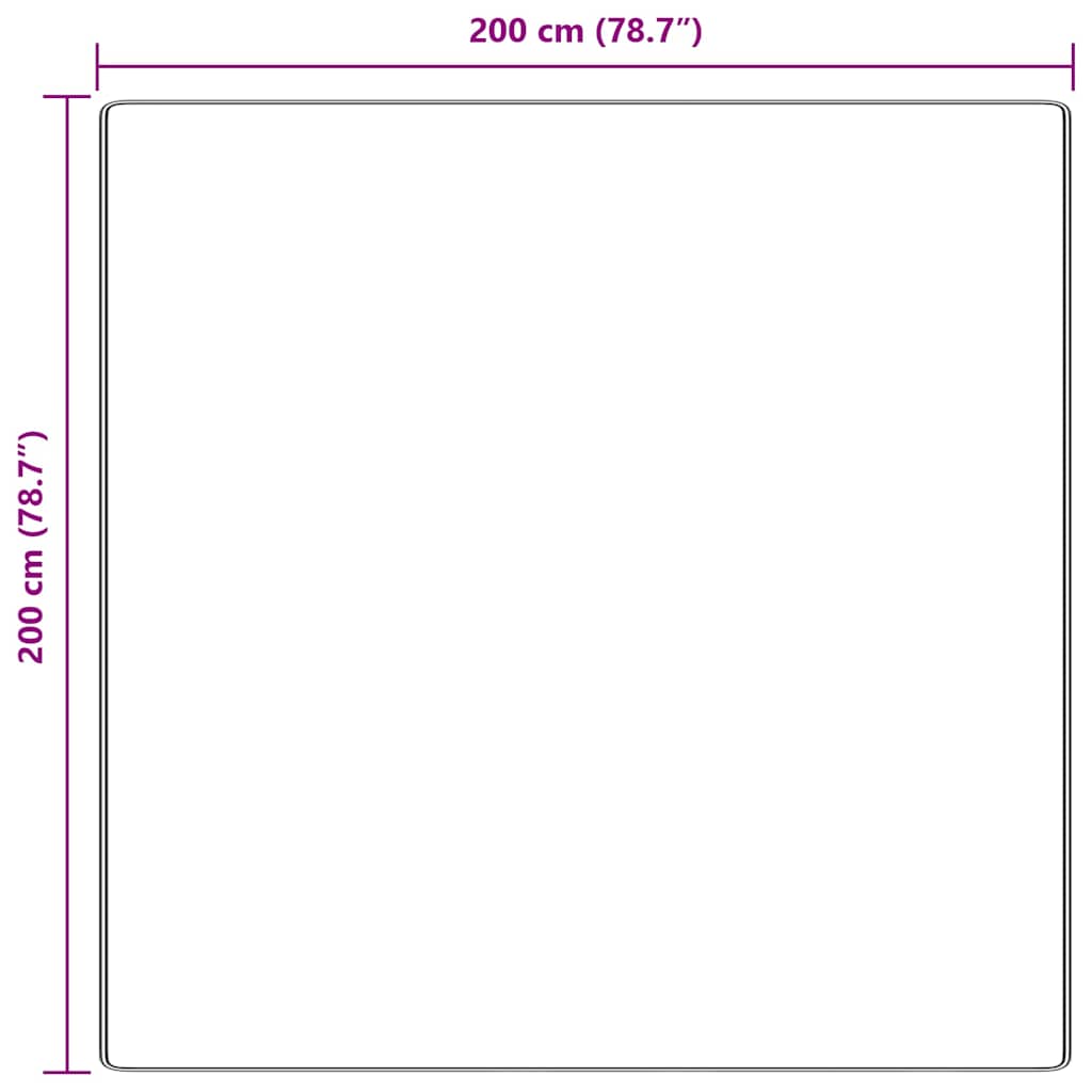 Teppich Dunkelgrau 200 x 200 cm Polypropylen