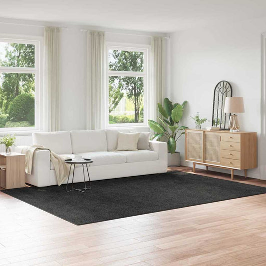 Teppich Dunkelgrau 240 x 340 cm Polypropylen