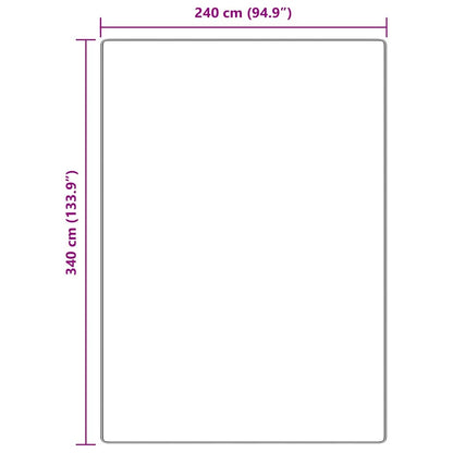 Teppich Dunkelgrau 240 x 340 cm Polypropylen