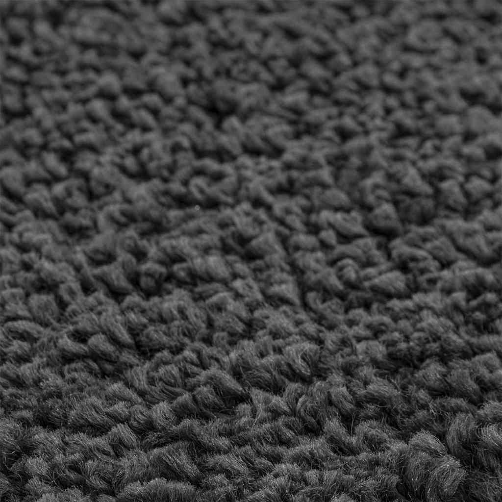 Teppich Dunkelgrau 90 x 90 cm Polypropylen
