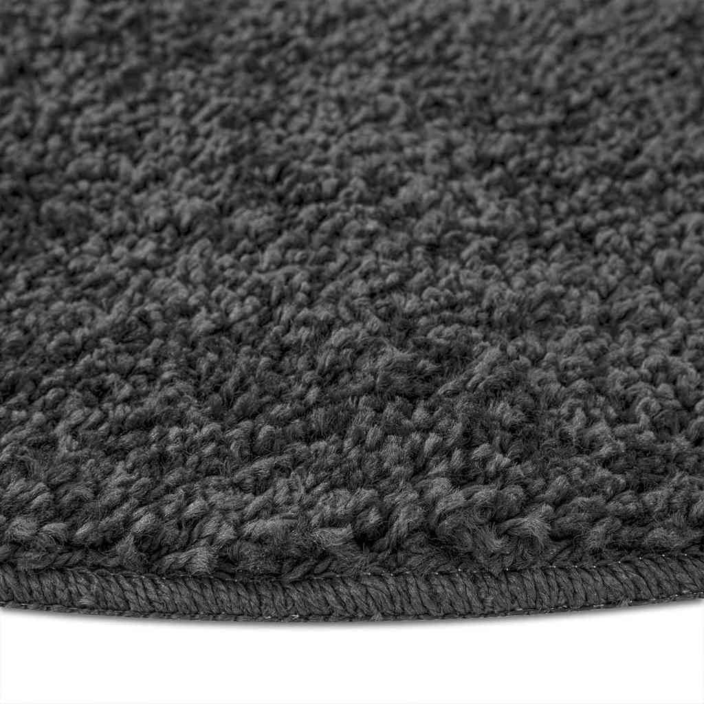 Teppich Dunkelgrau 90 x 90 cm Polypropylen