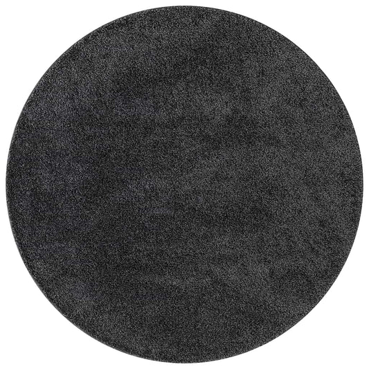 Teppich Dunkelgrau 90 x 90 cm Polypropylen