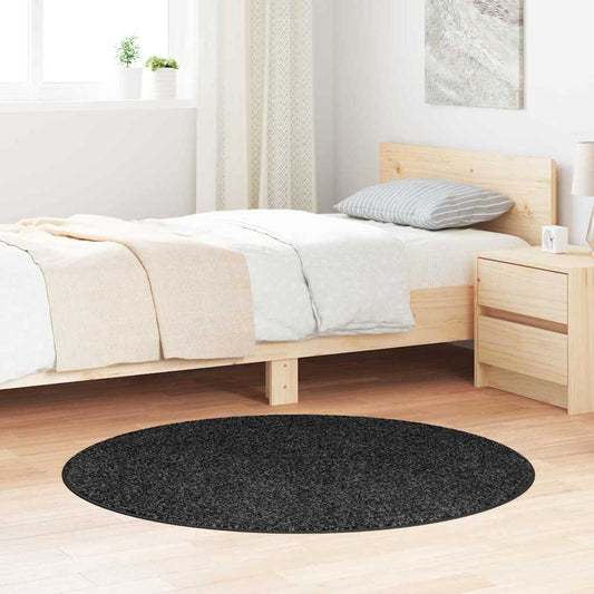 Teppich Dunkelgrau 120 x 120 cm Polypropylen