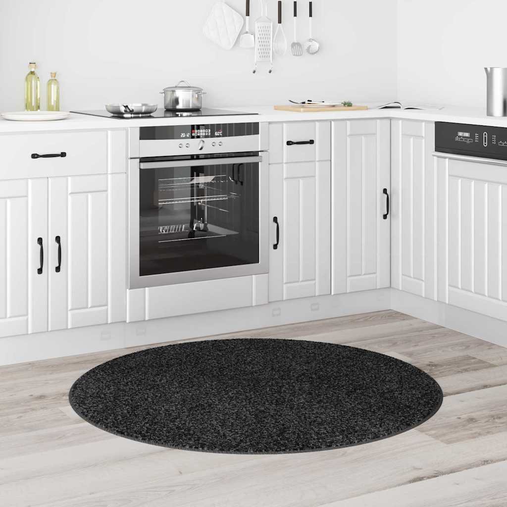 Teppich Dunkelgrau 120 x 120 cm Polypropylen