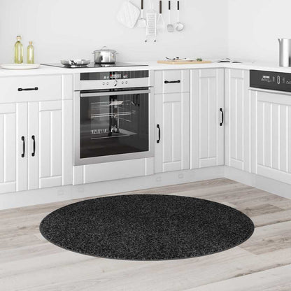 Teppich Dunkelgrau 120 x 120 cm Polypropylen