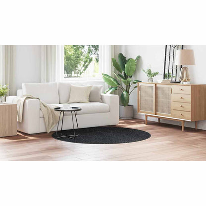 Teppich Dunkelgrau 160 x 160 cm Polypropylen