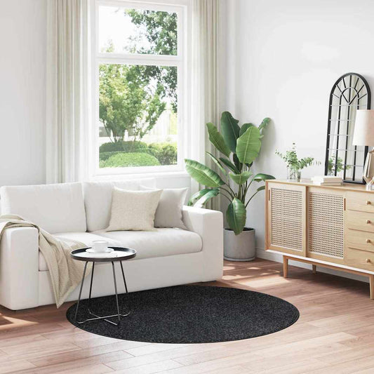 Teppich Dunkelgrau 160 x 160 cm Polypropylen