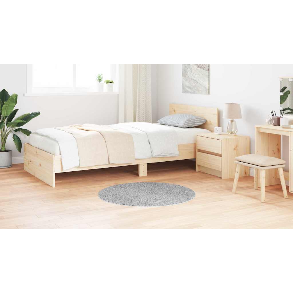 Teppich Grau 90 x 90 cm Polypropylen