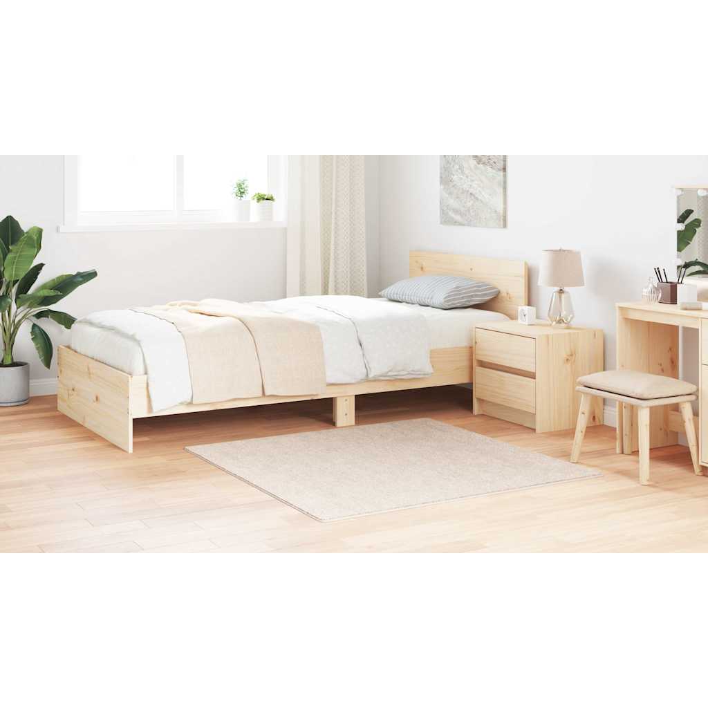 Teppich Creme 120 x 120 cm Polypropylen