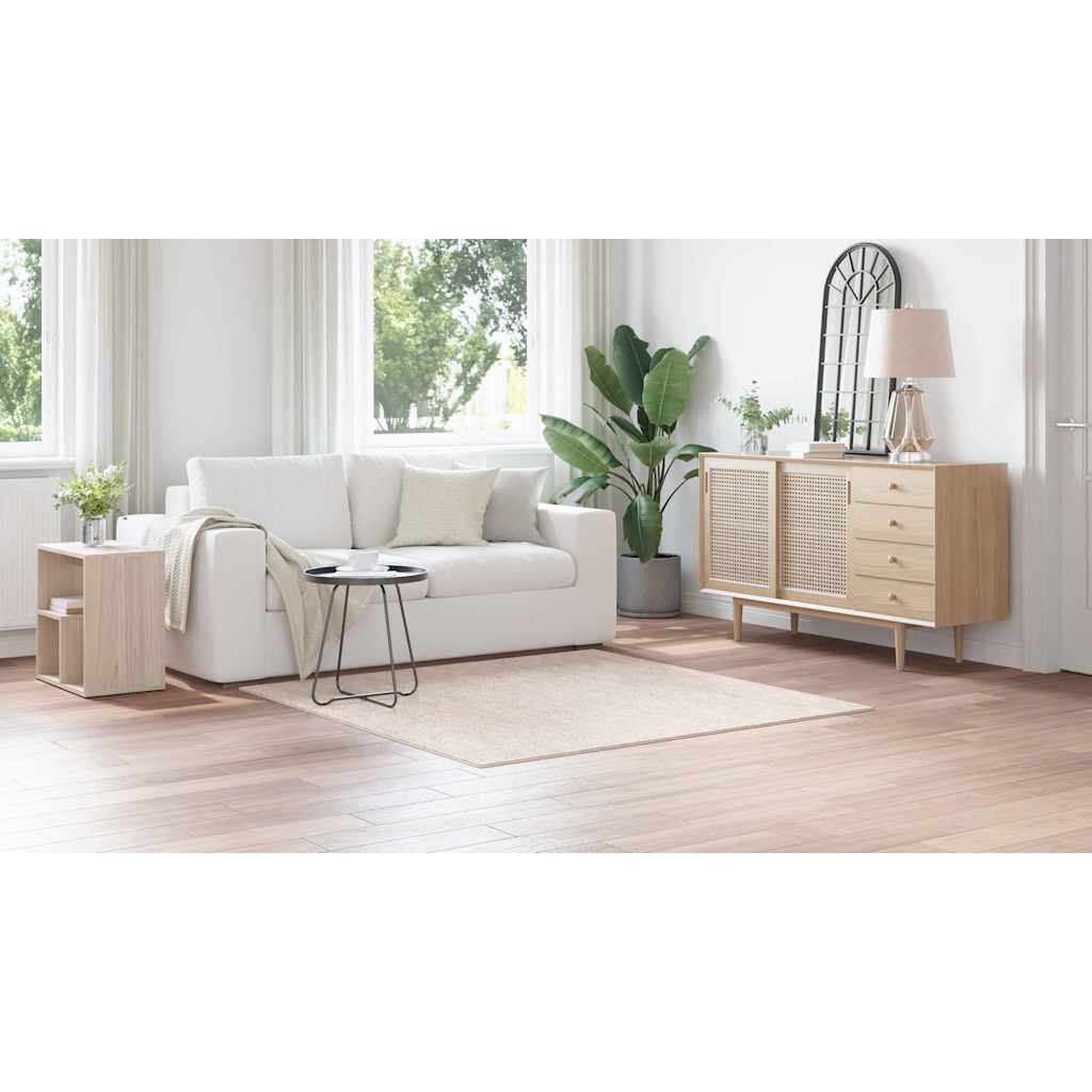 Teppich Creme 160 x 160 cm Polypropylen