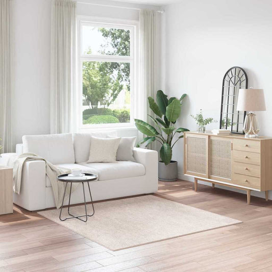 Teppich Creme 160 x 160 cm Polypropylen