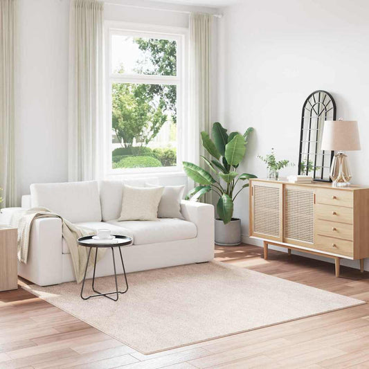 Teppich Creme 200 x 200 cm Polypropylen