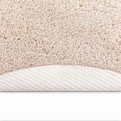 Teppich Creme 90 x 90 cm Polypropylen