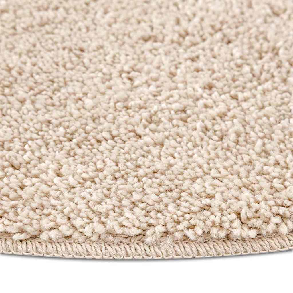 Anti-Rutsch Shaggy Teppich Creme 90 x 90 cm PP