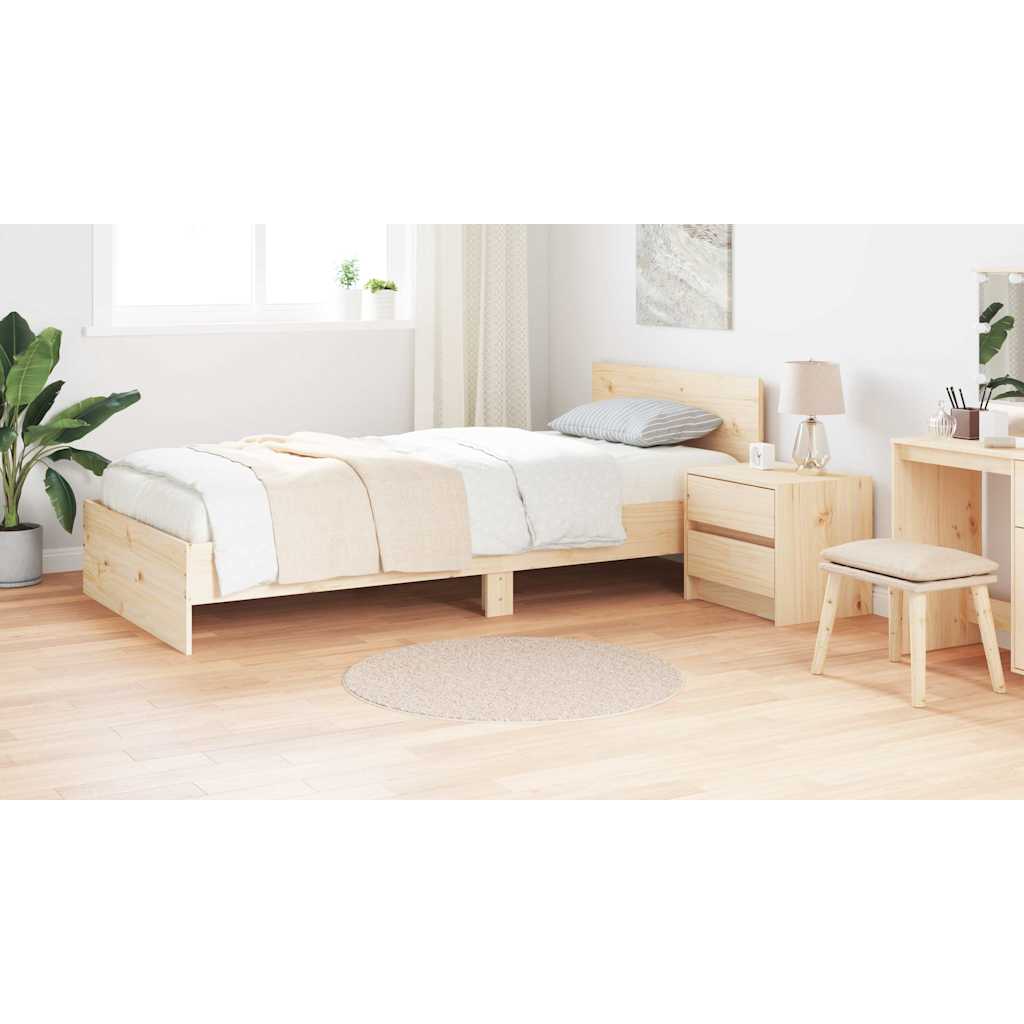 Teppich Creme 90 x 90 cm Polypropylen