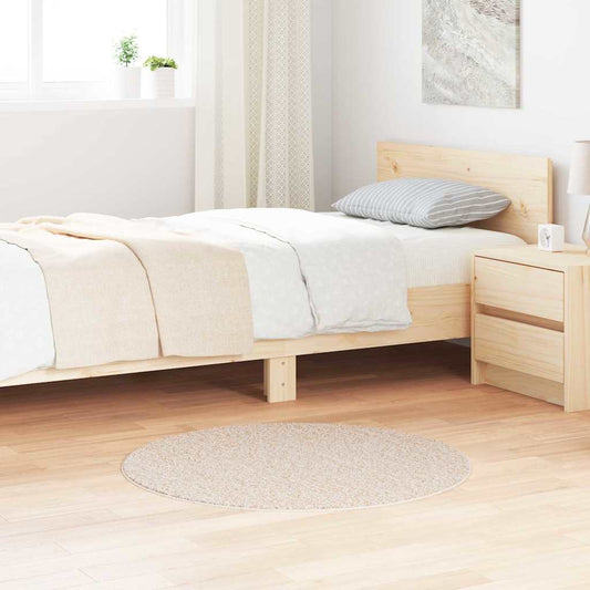 Teppich Creme 90 x 90 cm Polypropylen