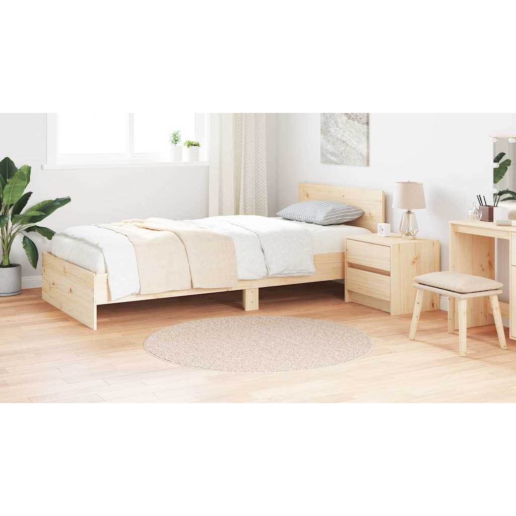 Teppich Creme 120 x 120 cm Polypropylen