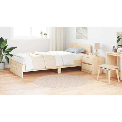Teppich Creme 120 x 120 cm Polypropylen