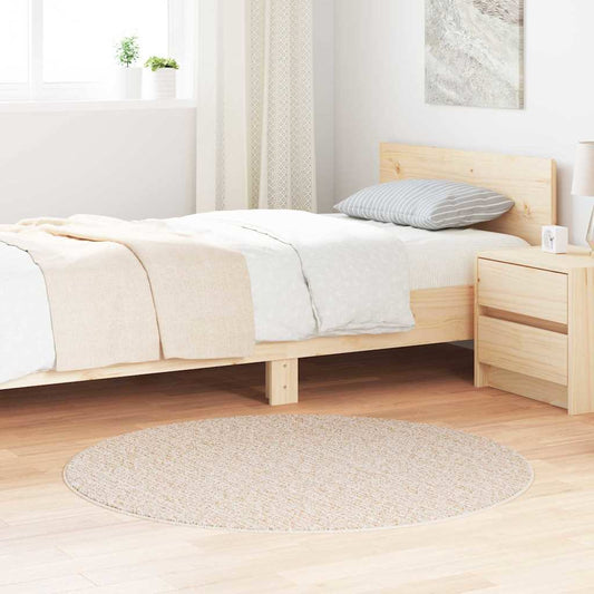 Teppich Creme 120 x 120 cm Polypropylen