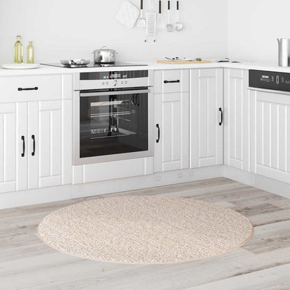 Teppich Creme 120 x 120 cm Polypropylen