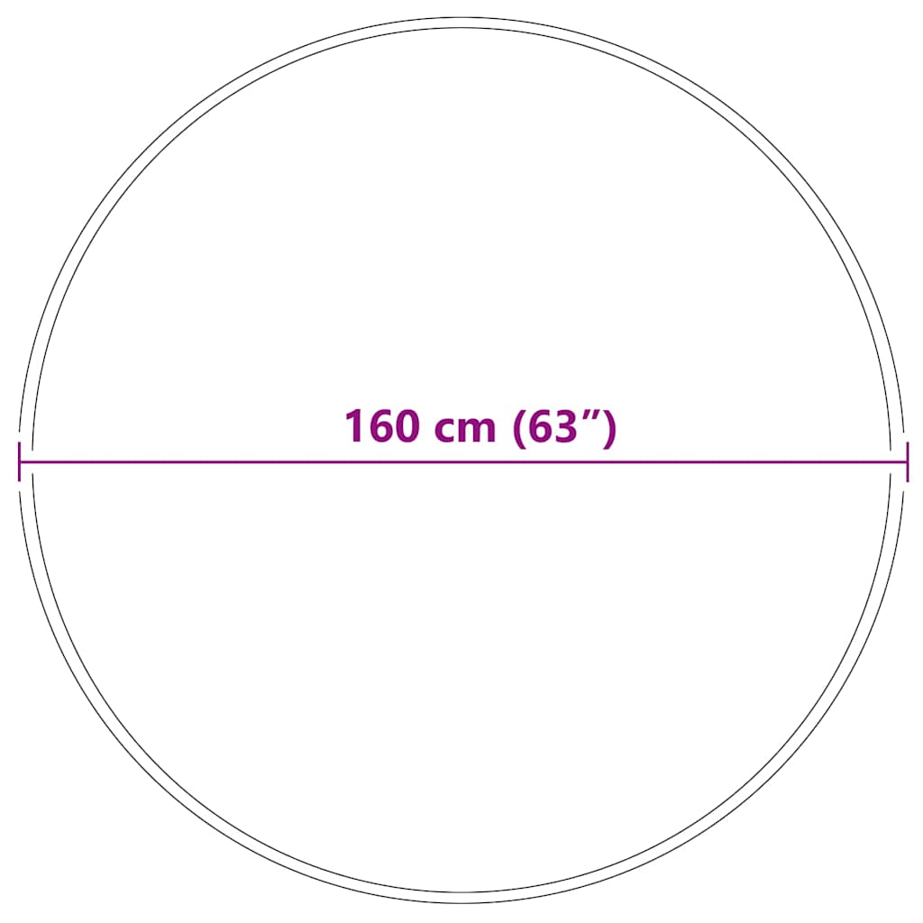 Teppich Creme 160 x 160 cm Polypropylen