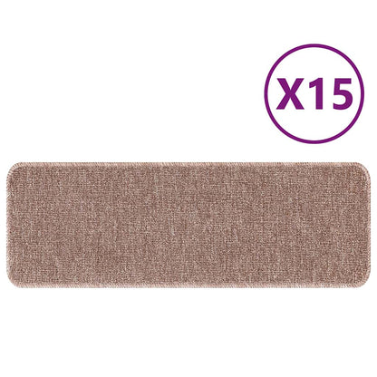 Treppenstufen 15 pcs Hellbraun 60 x 25 cm Polypropylen