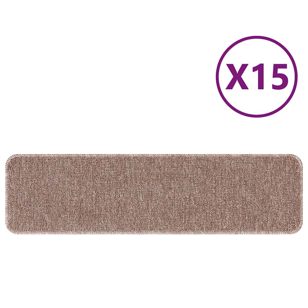 Treppenstufen 15 pcs Hellbraun 75 x 20 cm Polypropylen