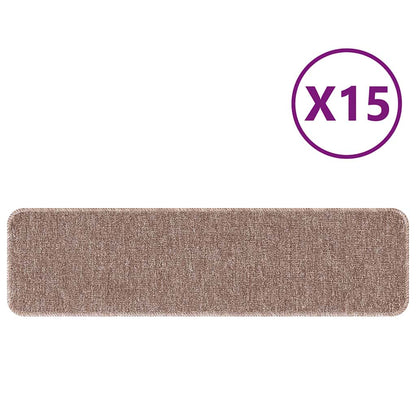 Treppenstufen 15 pcs Hellbraun 75 x 20 cm Polypropylen