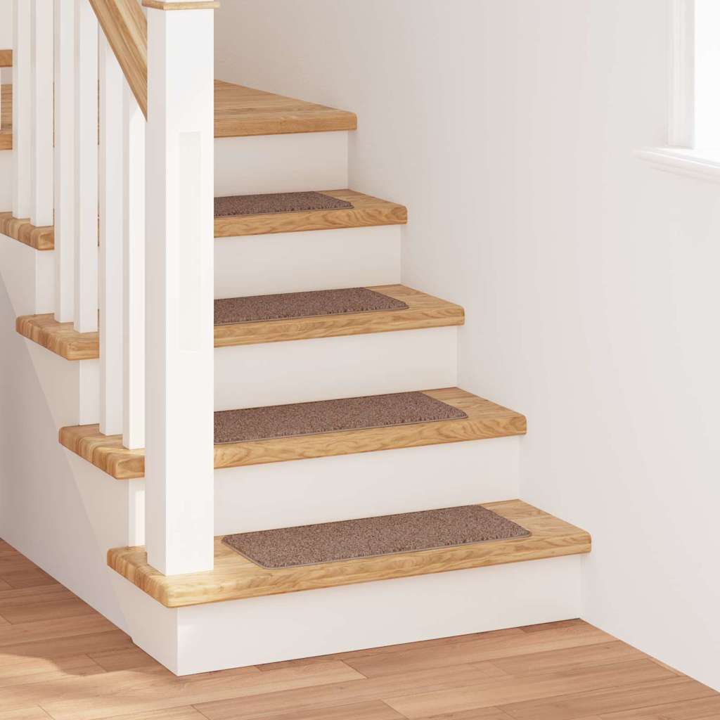 Rutschfeste Treppenmatten 15 pcs Braun 60 x 25 cm PP
