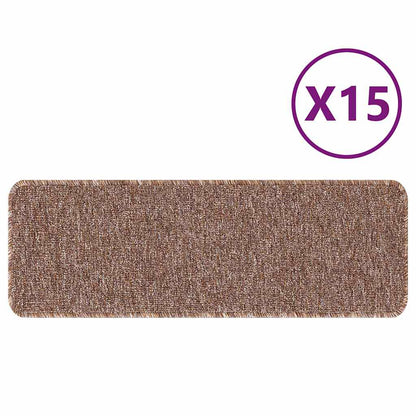 Treppenstufen 15 pcs Braun 60 x 25 cm Polypropylen