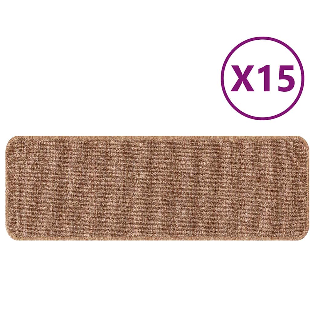 Rutschfeste Treppenmatten 15 pcs Gelb 60 x 25 cm PP