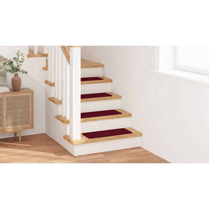Treppenstufen 15 pcs Bordeauxrot 60 x 25 cm Polypropylen