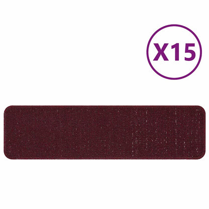 Treppenstufen 15 pcs Bordeauxrot 75 x 20 cm Polypropylen