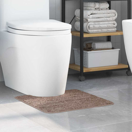 Rutschfeste Badematte mit Toilettenausschnitt Braun 50 x 50 cm