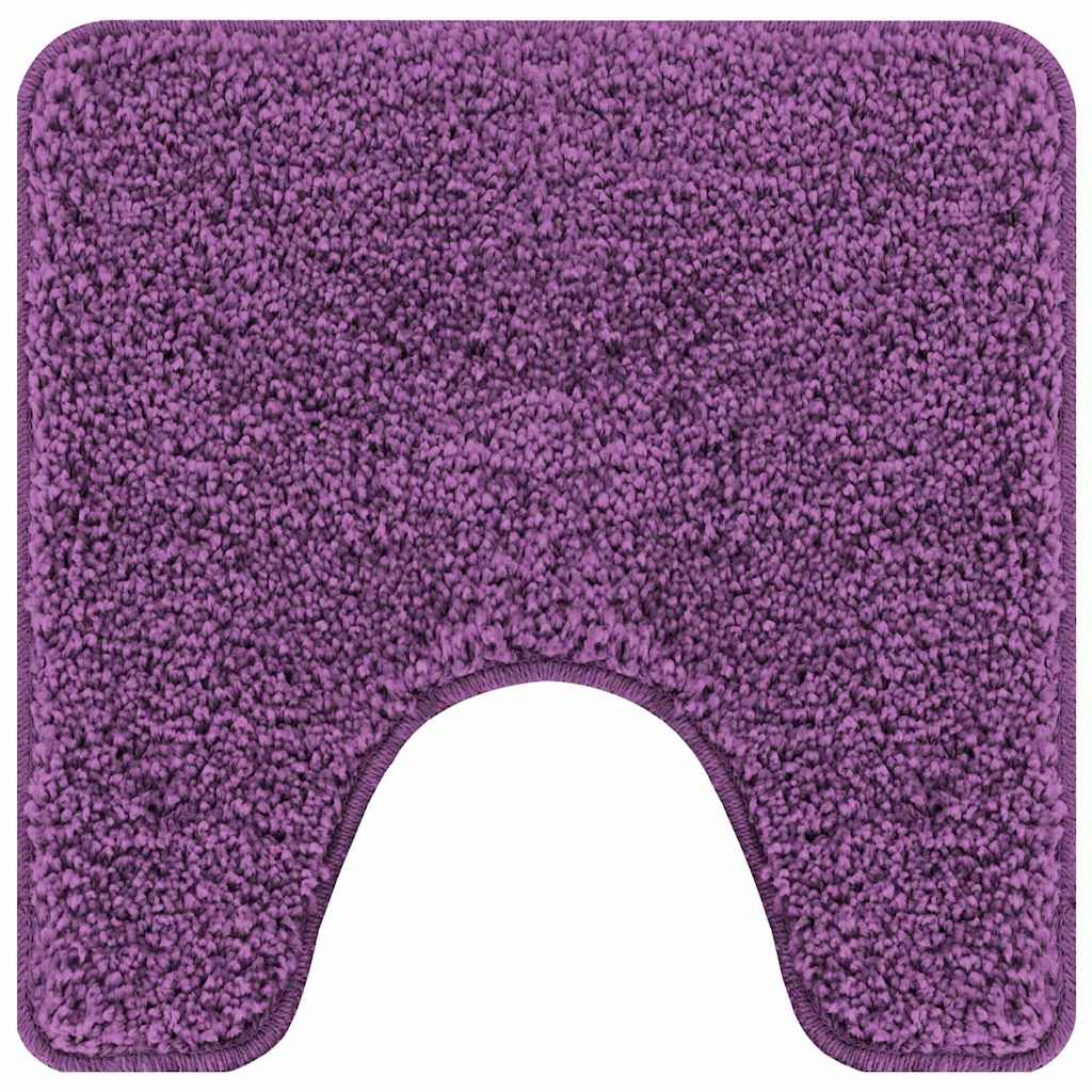 Rutschfeste Badematte mit Toilettenausschnitt Lila 50 x 50 cm