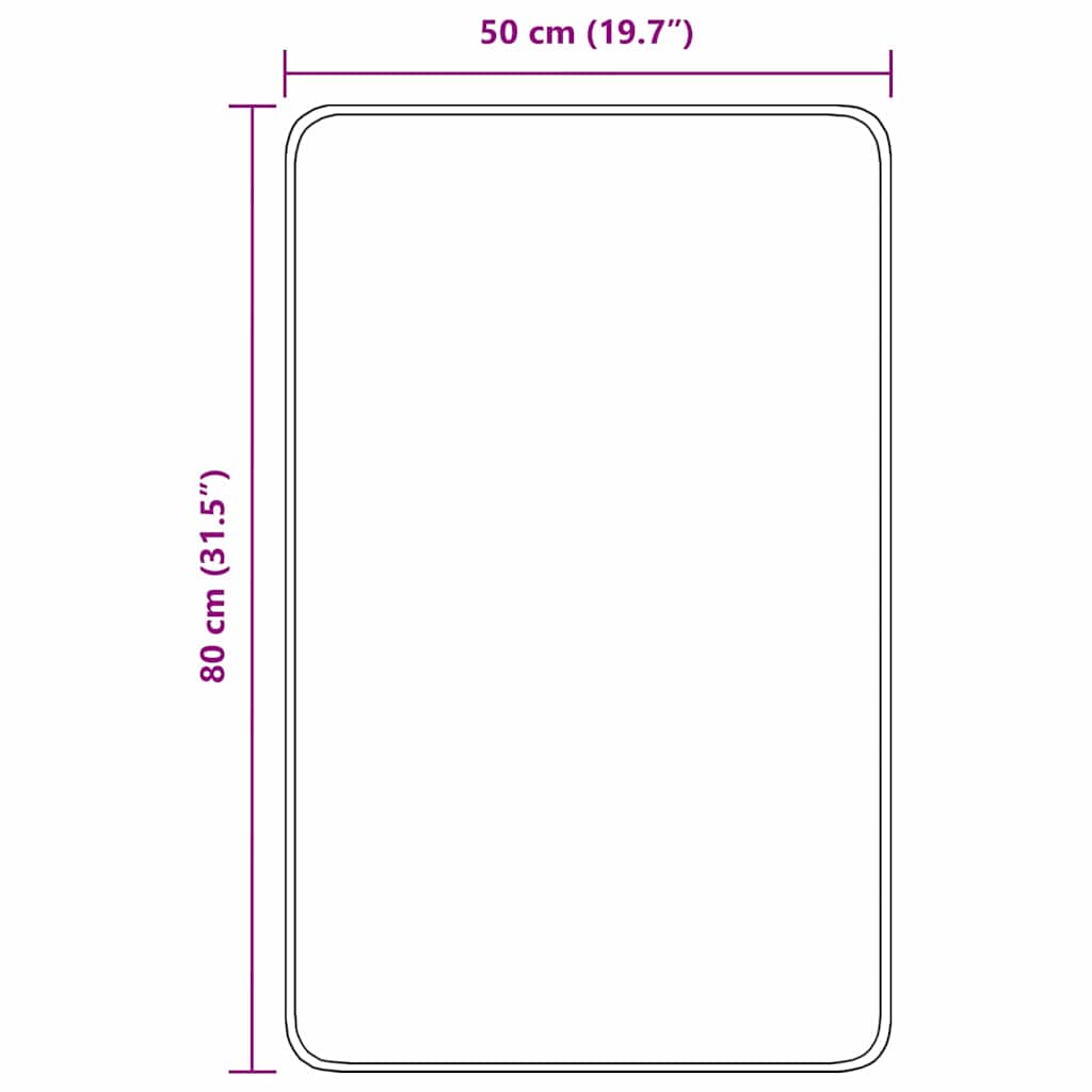 Rutschfeste Badmatte Türkis 50 x 80 cm PP