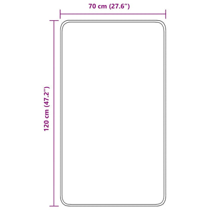 Rutschfeste Badmatte Rot 70 x 120 cm PP