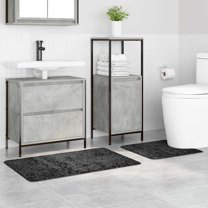 Badematte 2 pcs Dunkelgrau 50 x 50 cm Polypropylen