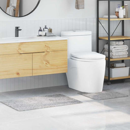 Badematte 2 pcs Grau 50 x 50 cm Polypropylen