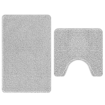 Badematte 2 pcs Grau 50 x 50 cm Polypropylen