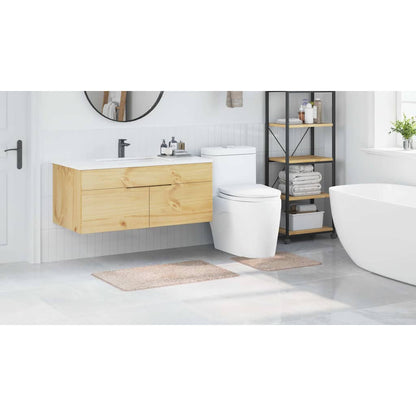 Anti-Rutsch Badematten-Set 2 pcs Creme PP