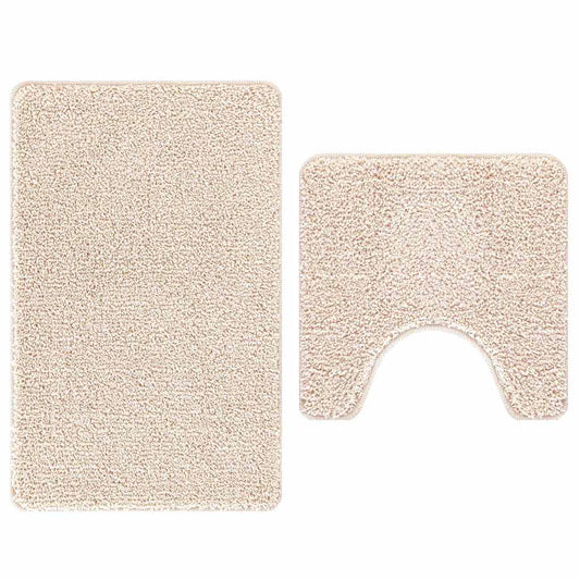 Anti-Rutsch Badematten-Set 2 pcs Creme PP