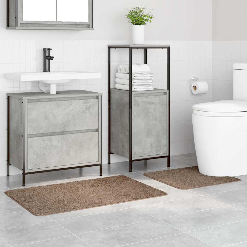 Anti-Rutsch Badematten-Set 2 pcs Braun PP