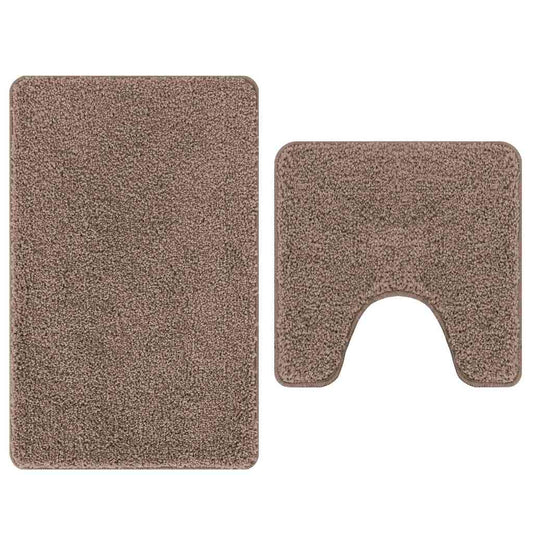 Anti-Rutsch Badematten-Set 2 pcs Braun PP